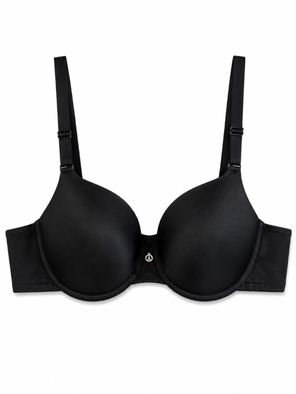 Ashley Graham Sleek Black T-Shirt Bra – 44B EUC